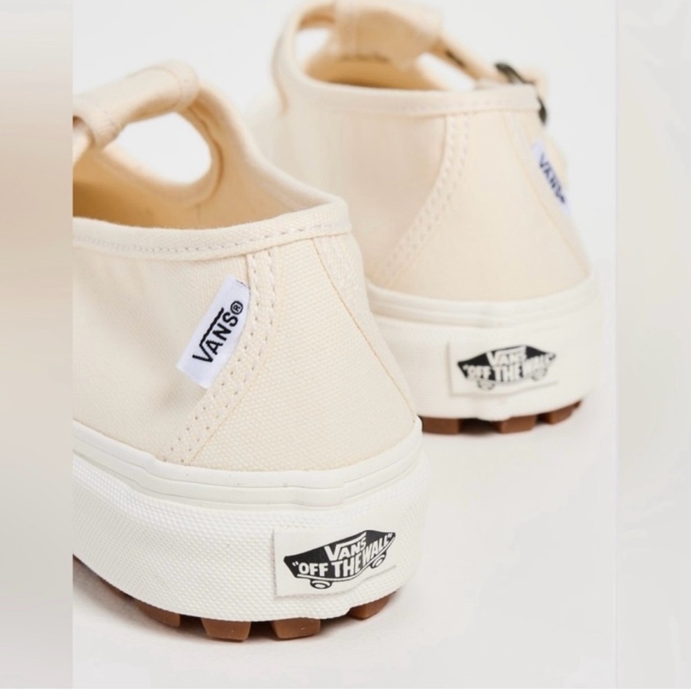 NEW Vans STYLE 93 Beige Canvas White Rubber MARY JANE Sneakers Buckle 8 - Picture 3 of 7